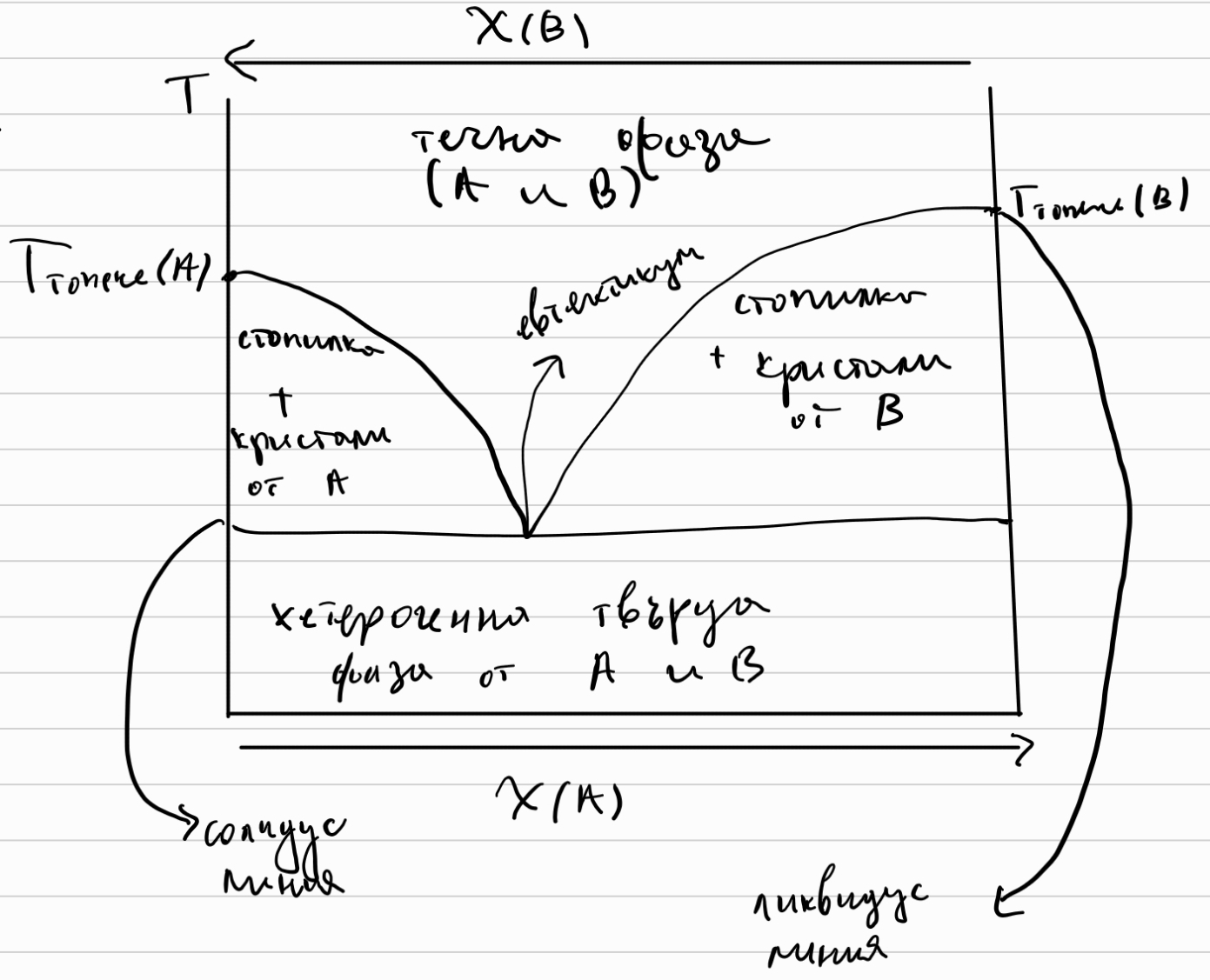 Two Component Phase Diagram